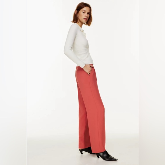 Wilfred The Effortless Pant High-Waisted Wide-Leg Pants - Warm Sienna Red Pink 8 - Picture 2 of 7